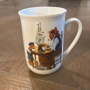 Norman Rockwell “for a good boy” Nautical Themed White Mug💚